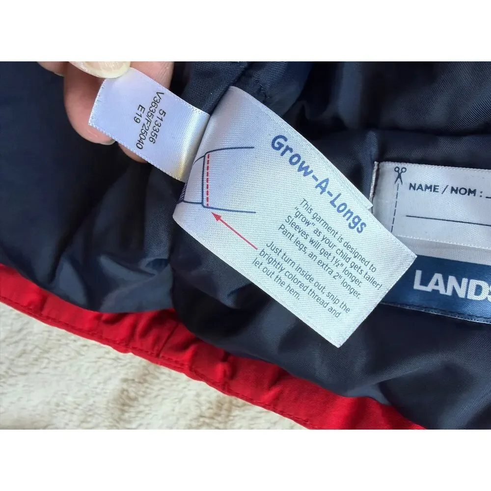 Lands' End Squall 3-in-1 Red/Blue Winter Coat 14-16